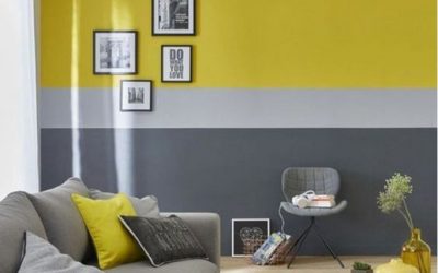 Jasa Cat Motif Kuning Abu-Abu